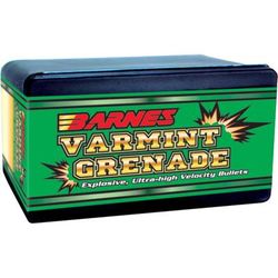 Barnes Varmint Grenade Rifle Bullets .22 Hornet Flat Base Hollow Point 50 grain 250 Bullets/Box Powdered Copper/Tin 30201