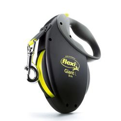 8m Flexi Black & Neon Reflect Cord Dog Lead