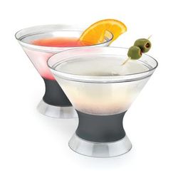Martini Freeze Cooling Cups (Set Of 2) By by HOST in Grey