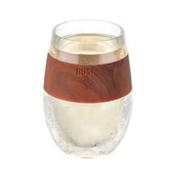 Wine Freeze Cooling Cup In Wood Single by HOST in Clear