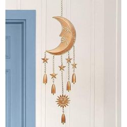 1-800-Flowers Home Decor Outdoor Garden Outdoor Garden Decor Delivery Celestial Moon Windchime - 35' Celestial Moon Windchime - 35"