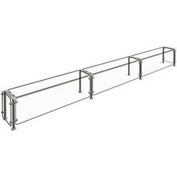 Hatco ED20-13212 Full Service Mounted Food Shield - 132" x 12" x 18", Glass/Stainless Steel, Clear, 0.38 in
