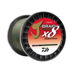 Daiwa J-Braid 8X Braided Line w/Bulk Spool 3000yds 8lb Dark Green JB8U8-3000DG