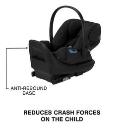 Cybex Cloud G Basic Comfort Extend Reclining Infant Car Seat with Anti-Rebound Bar - Moon Black