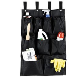 Hospitality 1 Source CB9BLK Deluxe Caddy Bag w/ 9 Pockets - Polyester, Black, Case of 6