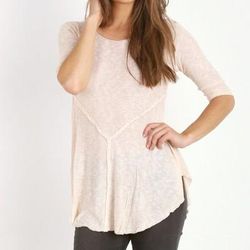 Free People Tops | Free People Weekend Layering Tee In Cream | Intimately Fp | Color: Cream/Tan | Size: S