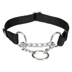 Trixie Premium Pull Stop Dog Collar | Black | Size M-L: 35-50cm Neck Circumference, 20mm (W)