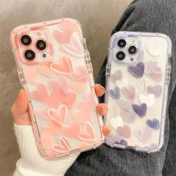 Coque de téléphone transparente pour iPhone coque antichoc coque souple mignonne iPhone 13 11 15