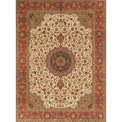 "Pasargad Home Baku Colletion Hand-Knotted Silk & Wool Area Rug- 9'10" X 13' 8" - Pasargad Home 020975"