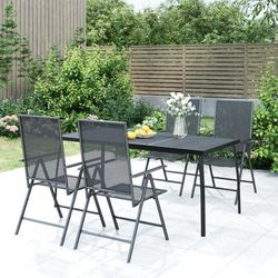 vidaXL Tavolo da Giardino Antracite 165x80x72 cm Rete d'Acciaio