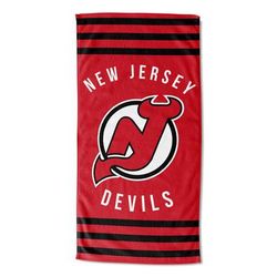 Devils Stripes Beach Towel by NHL in Multi