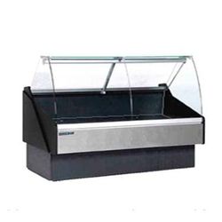 Hydra-Kool KFM-CG-100-S 101-1/5" Full Service Deli Case w/ Curved Glass - 1 Level, 115v, Black