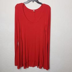 Free People Tops | Free People Long Sleeve Top | Color: Red | Size: L G