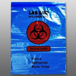 LK Packaging LAB221215BE Lab-Loc Reclosable 2-Wall Specimen Bags - 12" x 15", Polyethylene, Blue Tint, Case of 1000