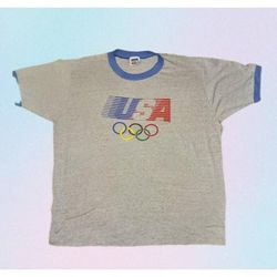 Levi's Tops | 1984 Levis Olympic Shirt | Color: Blue/Gray | Size: L