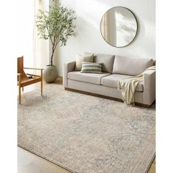 Maree 6'6" x 9' Traditional Emerald/Seafoam/Light Green/Light Beige/Light Brown/Grass Green/Sage/Peach/Lime Green/Peach/Light Brown/Lime Green/Beige Area Rug - Boutique Rugs