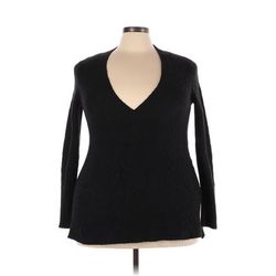 Chico's Pullover Sweater: Black Tops - Women's Size Medium