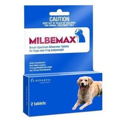 Milbemax Large Dogs Over 11 Lbs. 2 Tablets