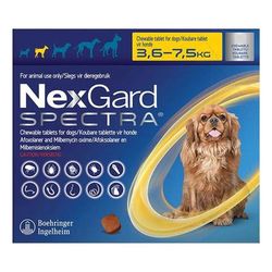 Nexgard Spectra For Small Dogs (7.7-16.5 Lbs) Yellow 3 Pack