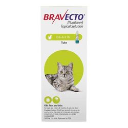 Bravecto Spot-On For Small Cats 2.6 Lbs - 6.2 Lbs (Green) 112.5 Mg 2 Pack