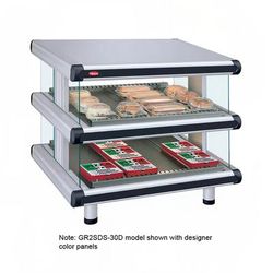 Hatco GR2SDS-36D 120/208/1 42 1/4" Self Service Countertop Heated Display Shelf - 2 Shelves, 120/208v/1ph, Double Shelf, Silver