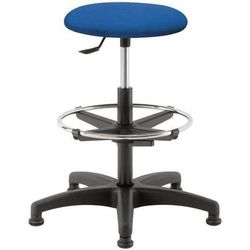 Tabouret Tissu Bleu Rep/pieds Assise Hteur 53 A 73 Cm - Linea Fabbrica