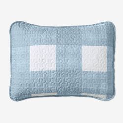 BH Studio Reversible Quilted Sham by BH Studio in Blue White (Size KING) Pillow