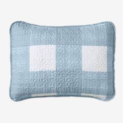 BH Studio Reversible Quilted Sham by BH Studio in Blue White (Size KING) Pillow