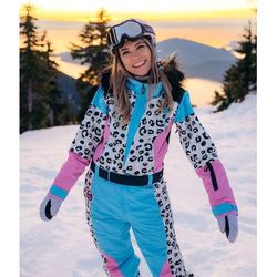 Women's Snow Leopard Ski Suit