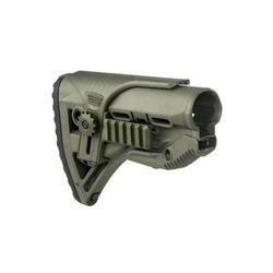 FAB Defense GL-Shock with a GSPC Cheek Riser and GSPCP Picatinny Rail Adaptor OD Green FX-GLSHOCKPCPG