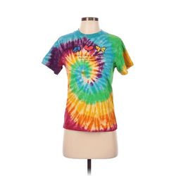 Art Forms Short Sleeve T-Shirt: Green Tie-dye Tops - Women's Size Small