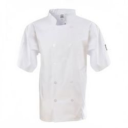 Chef Revival J105-XS Chef's Jacket w/ Short Sleeves - Poly/Cotton, White, X-Small
