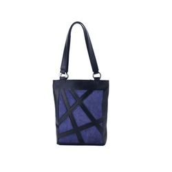 Urbn Chc Luna Suede Kevlar Tote Bag Veg Look Black/Indigo Suede Large LUNINDS