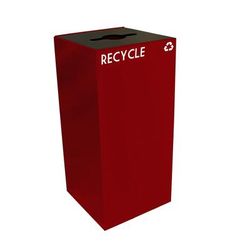 Witt 32GC04-SC 32 gal Multiple Materials Recycle Bin - Indoor, Fire Resistant, 32 Gallon, Scarlet, Red