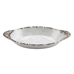 GET SD-08-FM Oval Side Dish, 8 1/2" x 4 1/2", Melamine, French Mill, White