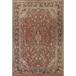 Mahal Persian Antique Area Rug Hand-Knotted Wool Carpet - 9'6"x 13'0"