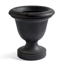 Trianon Topiary Pedestal Planter - Aged Charcoal - Grandin Road