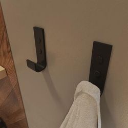 Randolph Morris Flat Metal Hook (pack of 2) Matte Black 10045083-340