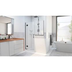 Dreamline DreamLine Unidoor-X 59 - 59 1/2 inch W x 72 inch H Frameless Hinged Shower Door in Matte Black D1233036-09