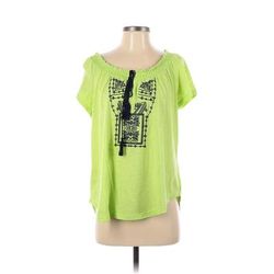 New Directions Short Sleeve Top Green Scoop Neck Tops - Women's Size Medium