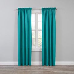 Wide Width BH Studio Microfiber Rod-Pocket Panel by BH Studio in Turquoise (Size 50" W 108"L)