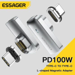 Essager PD 100W Magnetic USB C OTG Adapter Fast Charging Type C Magnet Connector 20Gbp Data Sync