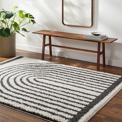 Livabliss Birmingham Playful Arches Plush Area Rug