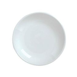 Libbey 911194496 8 1/8" Round Plate, Coupe, w/ Reflections Pattern & Shape, Alumawhite Body