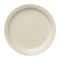 Libbey 740-901-114 10 1/4" Round Porcelana Plate - Porcelain, Cream White, Case of 12
