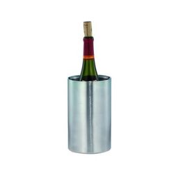 Libbey WC-757 7 1/2" Double Walled Wine Cooler, Stainless Steel