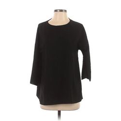 OAK + FORT 3/4 Sleeve T-Shirt: Black Tops - Women's Size X-Small