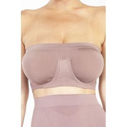 Plus Size Women's Angel Seamless Underwire Bandeau Bra by Rhonda Shear in Mocha (Size 4X)