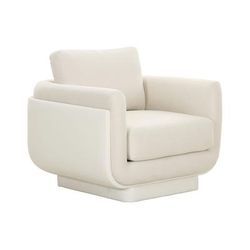 Rhonnie Cream Monotone Armchair - TOV-S68536