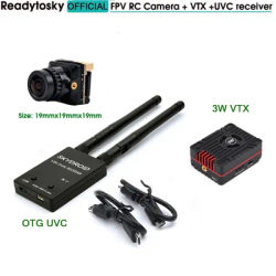 Ultra 5.8G 3W 64CH 3000mW Long Range VTX FPV Wireless Transmitter VTX & OTG Receiver UVC + 1500TVL Camera for FPV Camera Kit